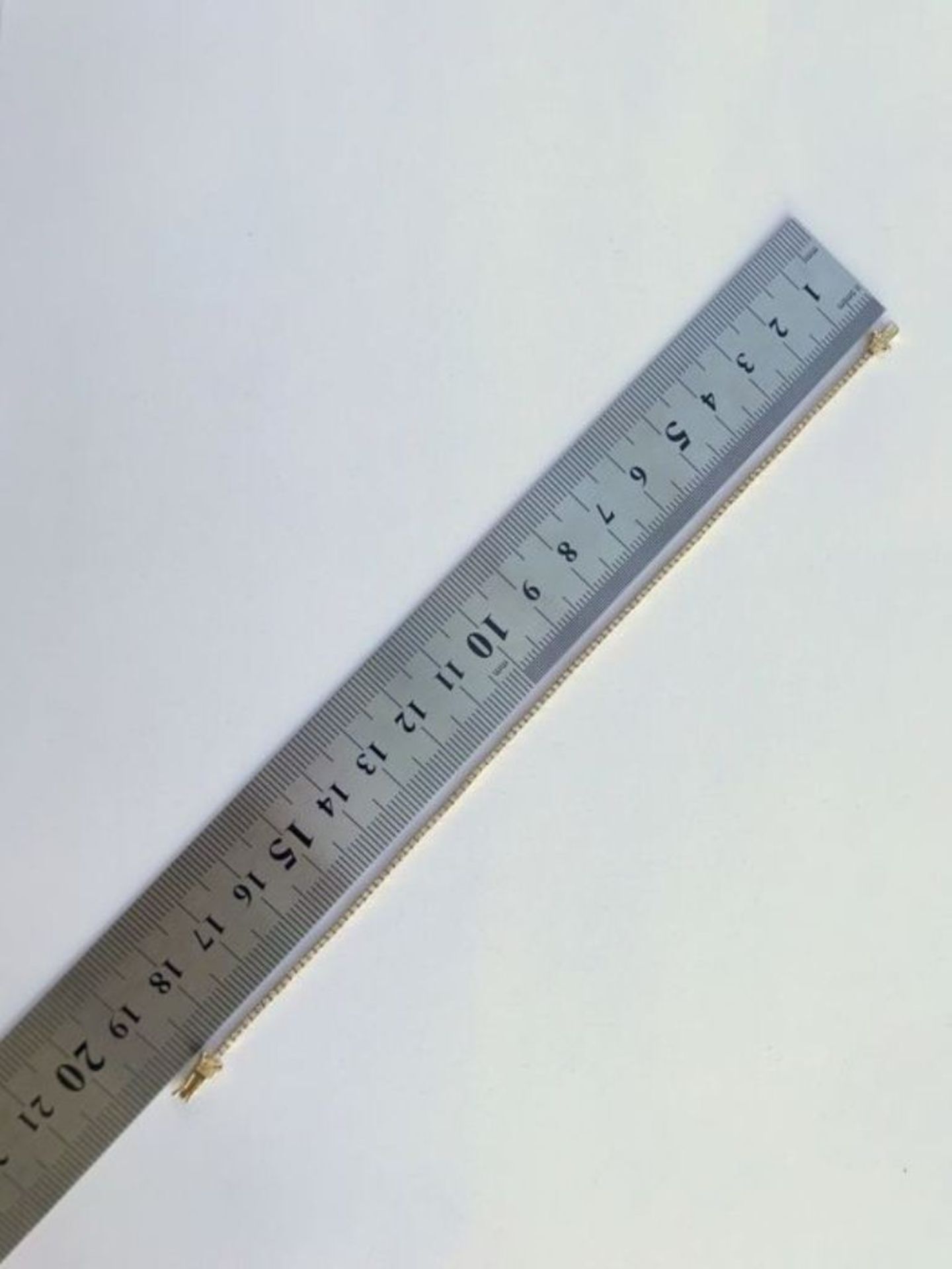14K 0,74 ct Diamond Tennis Bracelet (Cube) - Image 4 of 5