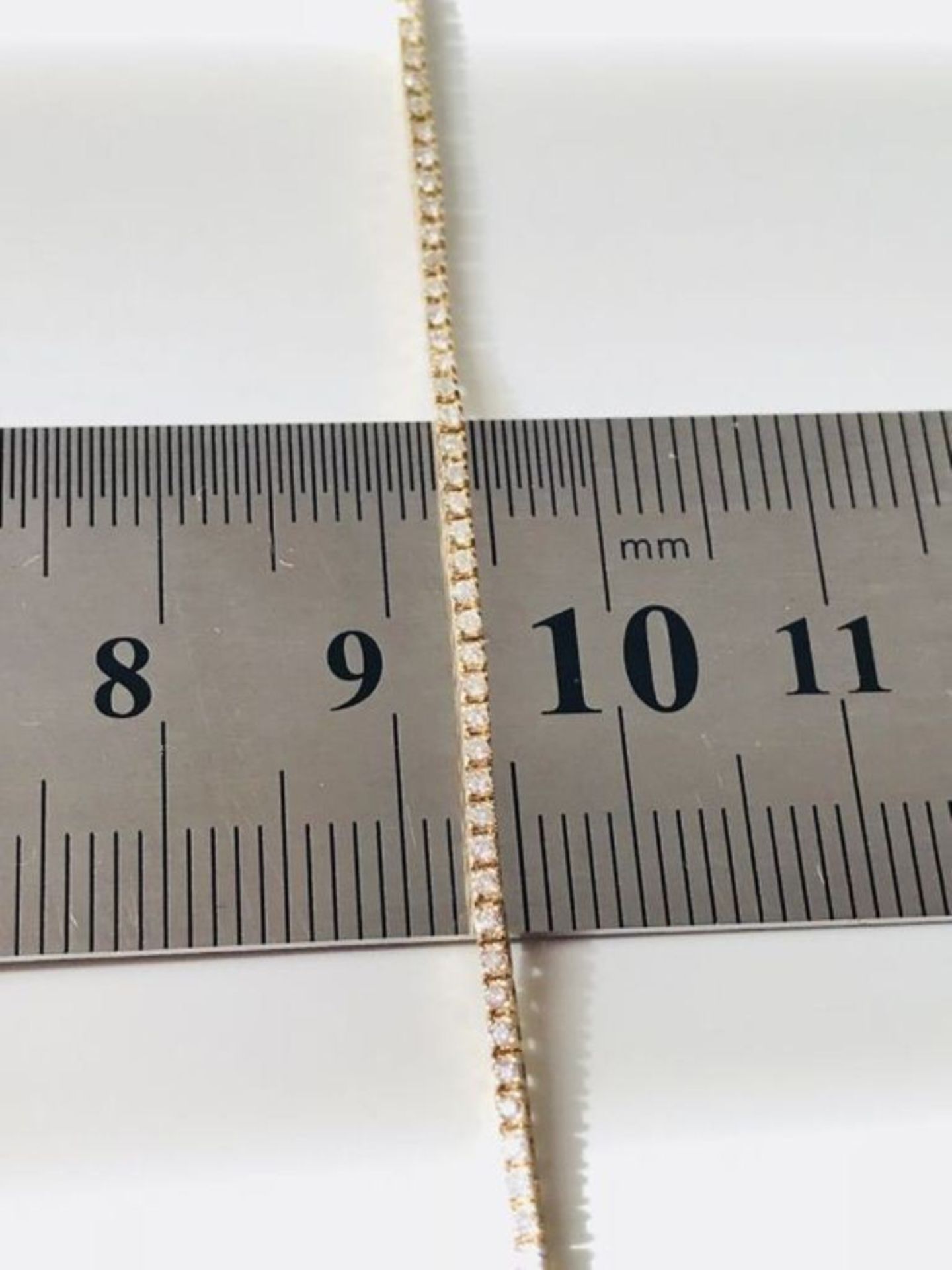 14K 0,74 ct Diamond Tennis Bracelet (Cube) - Image 5 of 5