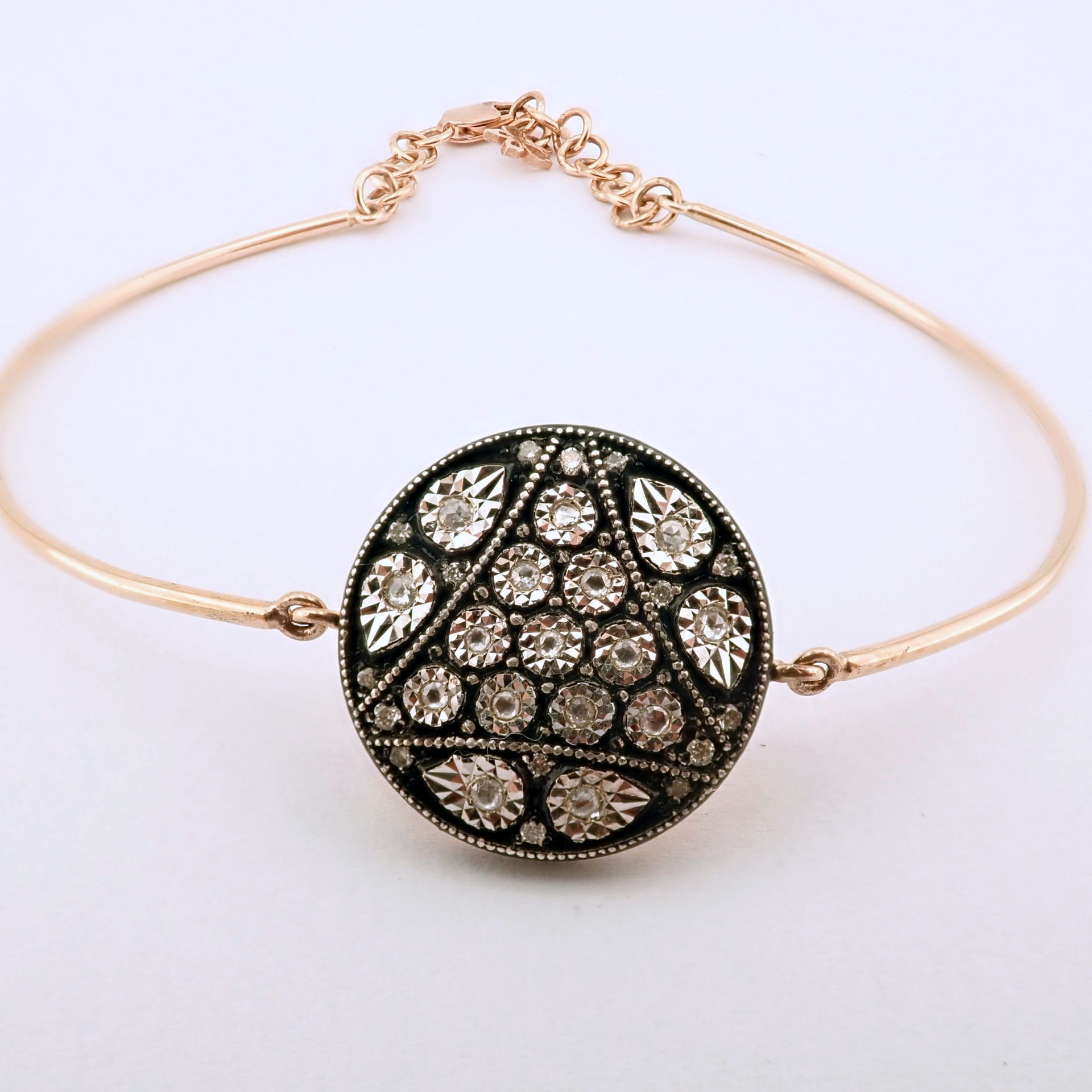 Antique Design Jewellery - 8K Rose / Pink Gold Bracelet (Ref:BE00418) - Image 6 of 12