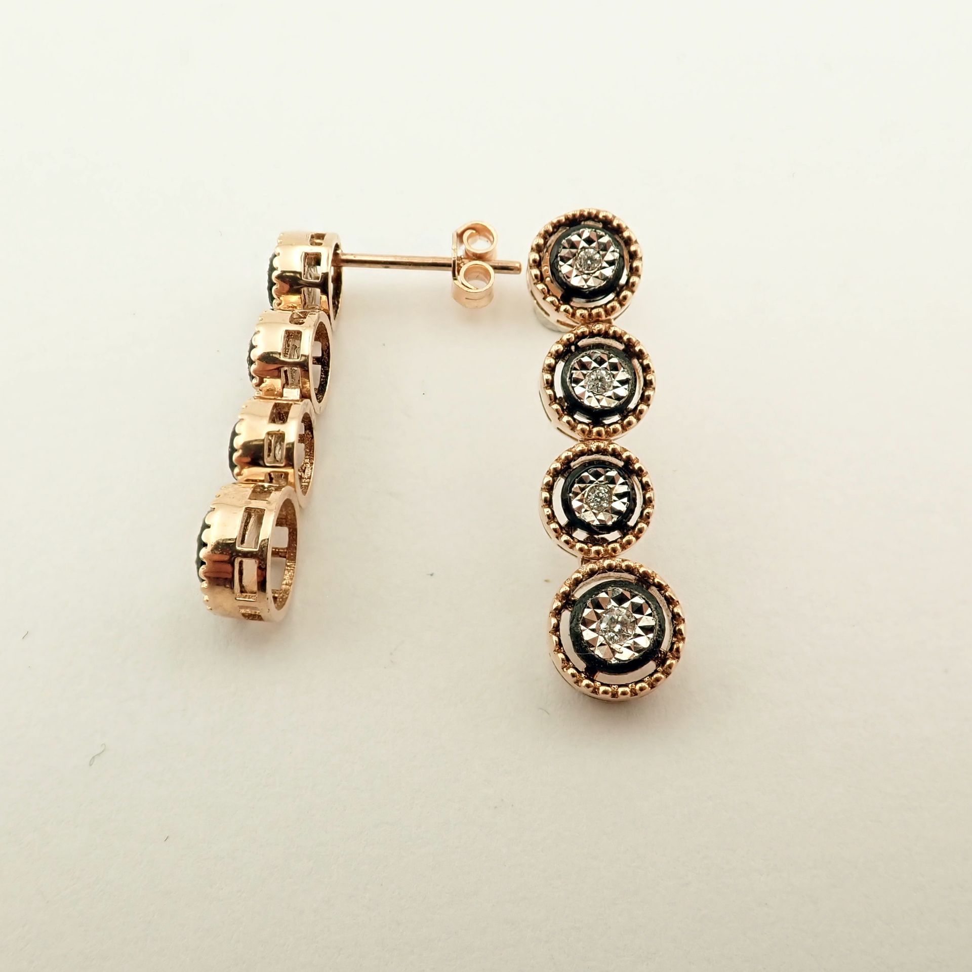 Antique Design Jewellery - 8K Rose / Pink Gold Earring (Ref:ED02131) - Image 3 of 6