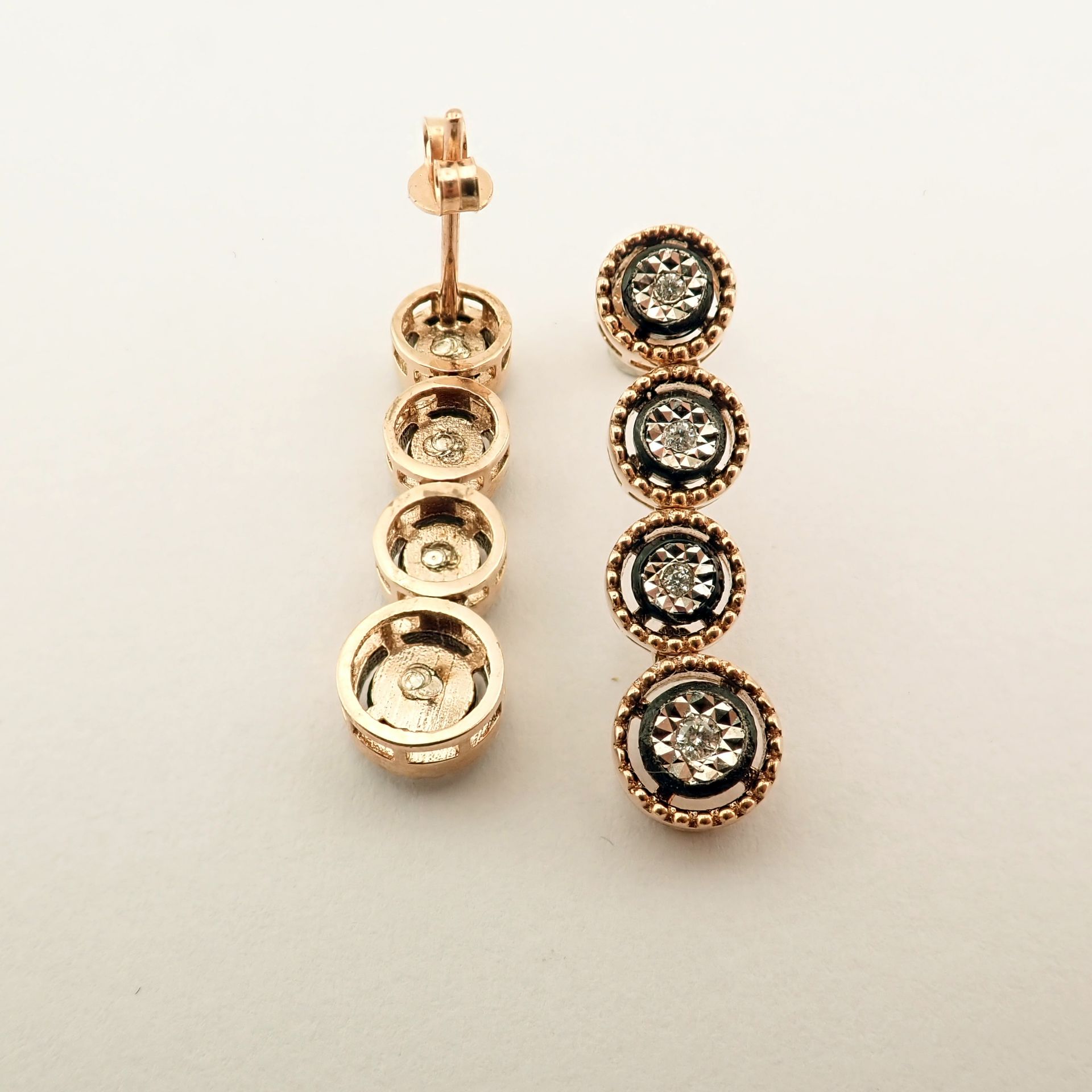 Antique Design Jewellery - 8K Rose / Pink Gold Earring (Ref:ED02131) - Image 5 of 6