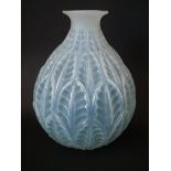 Rene Lalique Opalescent Glass 'Malesherbes' Vase