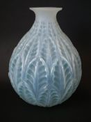 Rene Lalique Opalescent Glass 'Malesherbes' Vase