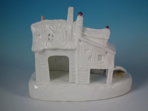 Large Staffordshire cottage with poodle pastille burner - Image 3 of 17