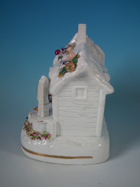 Large Staffordshire cottage with poodle pastille burner - Image 2 of 17