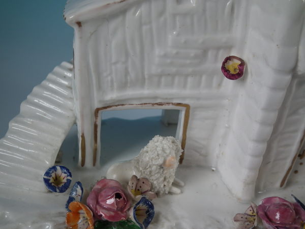 Large Staffordshire cottage with poodle pastille burner - Image 8 of 17