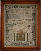 Antique Sampler, 1813, by Sarah Brunt