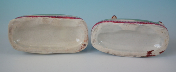 Pair Staffordshire spaniel on cushion inkwells - Image 4 of 19