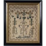 Antique Sampler, 1839, by Mary Rowlands