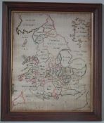 Antique Sampler, 1788 Map Sampler by Mary White