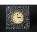 Rene Lalique Clear and frosted Glass 'Muguet' Clock