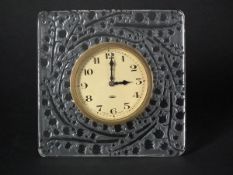 Rene Lalique Clear and frosted Glass 'Muguet' Clock