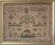 Antique Sampler, 1836, by Sarah Moores