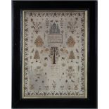 Antique Sampler, 1810, by Hannah Gay