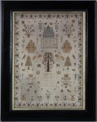 Antique Sampler, 1810, by Hannah Gay