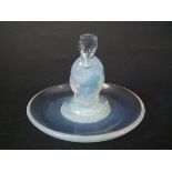 Rene Lalique Opalescent Glass 'Canard (duck)' Cendrier rond/ashtray