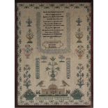Antique Sampler, 1837, by Ann Cossford