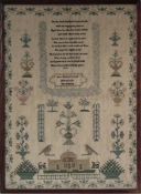 Antique Sampler, 1837, by Ann Cossford