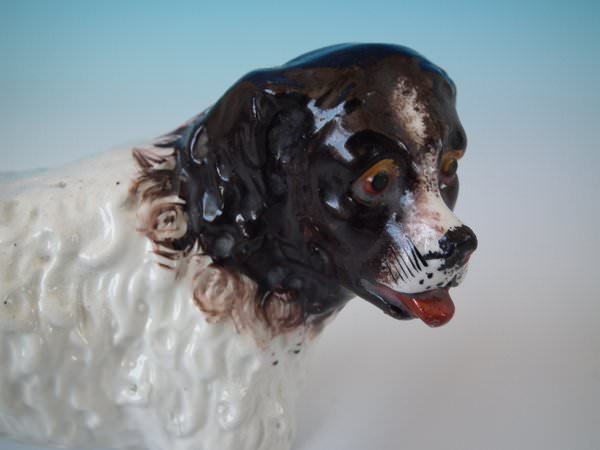 Pair Staffordshire Pottery dogs - St. Bernards - Image 13 of 20