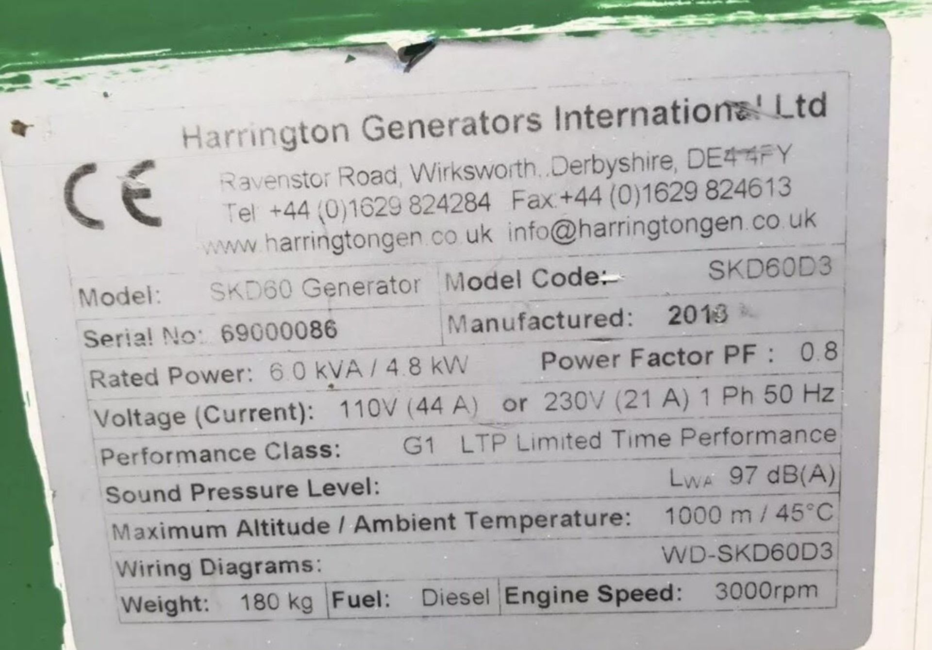 6KVA Harrington diesel generator - Image 4 of 6