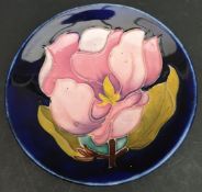 Vintage Collectable Moorcroft 12cm Pin Dish Blue Ground Flower Designs. Part of a recent Estate