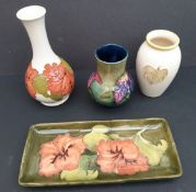 Vintage Moorcroft Pottery 4 Assorted Items all A/F. Part of a recent Estate Clearance. Location of