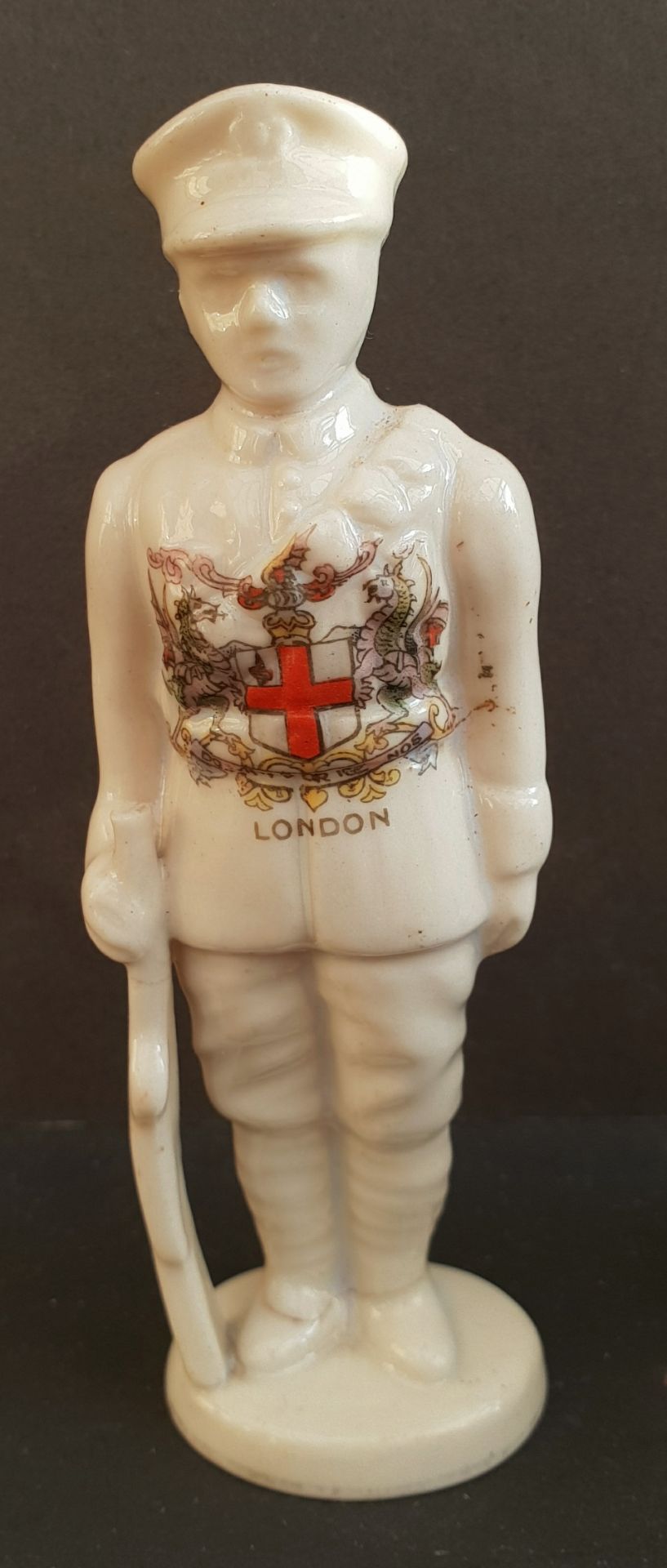 Antique Art Nouveau George Jones Vase Sunderland Lustre & Crested China WWI Military. The George - Image 3 of 8