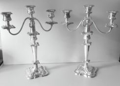 Vintage Retro 2 x Candelabra Silver Plated. These break down into single candlesticks or can be