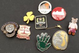 Vintage Retro Collection of 10 Enamel & Other Badges Includes Boys Brigade 1977. Part of a recent