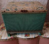 Antique Lloyd Loom Ottoman and Chest. Part of a recent Estate Clearance. Location of Items