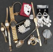 Vintage Retro Collectable Parcel of Assorted Wrist Watches and Costume Jewellery. Part of a recent