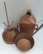 Antique Vintage Parcel of Assorted Copper & Brass Decorative Items. Includes heavy brass bottom