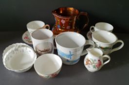 Vintage Retro Parcel of Assorted China Includes Royal Airforce Cups & Wedgwood Pottery NO RESERVE.