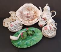 Antique Vintage Retro Parcel of Ceramics Includes Hunting Scenes Novelty Salt & Pepper Tea Pot &