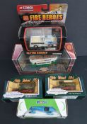 Collectable Model Cars Parcel of 5 Corgi Includes Tramlines Fire Heroes Eddie Stobart & Mobil.