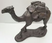 Vintage Spelter Camel Figure Limited Edition J R Sanders No. 140 of 3500. Measures 10 inches tall by