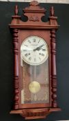 Vintage Retro Wall Clock 31 Day Hour Chime. Measures 29 inches by 13 inches. Part of a recent Estate