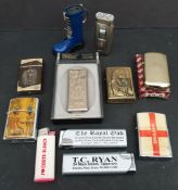 Vintage Retro Collection of 11 Lighters Includes Novelty Lighters. Part of a recent Estate