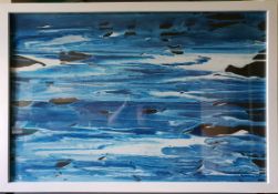Art Painting Acrylic on Board 'White Water' Artist Signed Tom Hackney. Tom is a Stafford artist