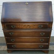 Vintage Retro Hardwood Bevan Funnell Ltd Reprodux Bureau Stands 40 inches Tall. Measures 40 inches