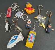 Vintage Retro Parcel of 10 Novelty Collectable Key Rings Includes Police, Cars etc. Part of a recent