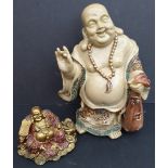 Vintage Collectable 2 x Resin Buddha Figures. The tallest measures 19cm tall. Part of a recent