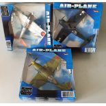 Vintage Collectable 3 x Hobby Dax Die Cast WWII Military Air Plane. Part of a recent Estate