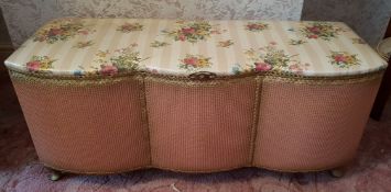 Antique Lloyd Loom Ottoman and Chest. Part of a recent Estate Clearance. Location of Items