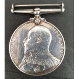 Antique Military Sterling Silver Medal Navy Service and Good Conduct Medal Edward VII Head Royal