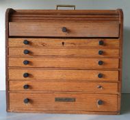 Antique Vintage Retro Hardwood 7 Drawer Medical Dentists Cabinet With Associated Dental Equipment.