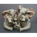 Vintage Collectable Resin Comical Elephant Figures Measures 8 inches tall. Part of a recent Estate