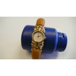 Bulgari Bvglari, Stunning and Rare Ladies Leather and Gold Bangle Watch, BJ03-C086