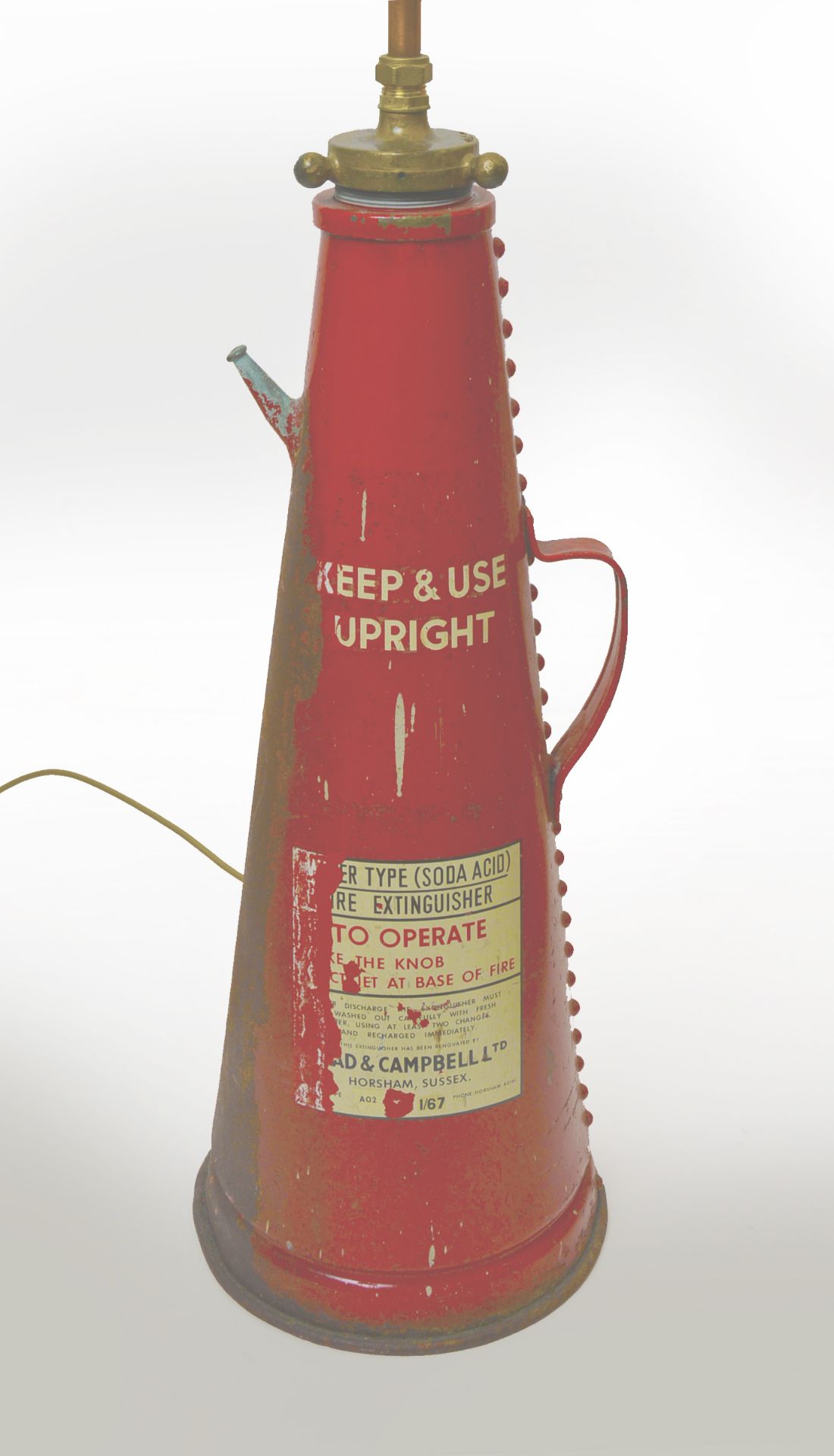 Tall Electric Vintage Fire Extinguisher Lamp - Image 2 of 3