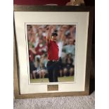 Signed Tiger Woods Framed Photograph